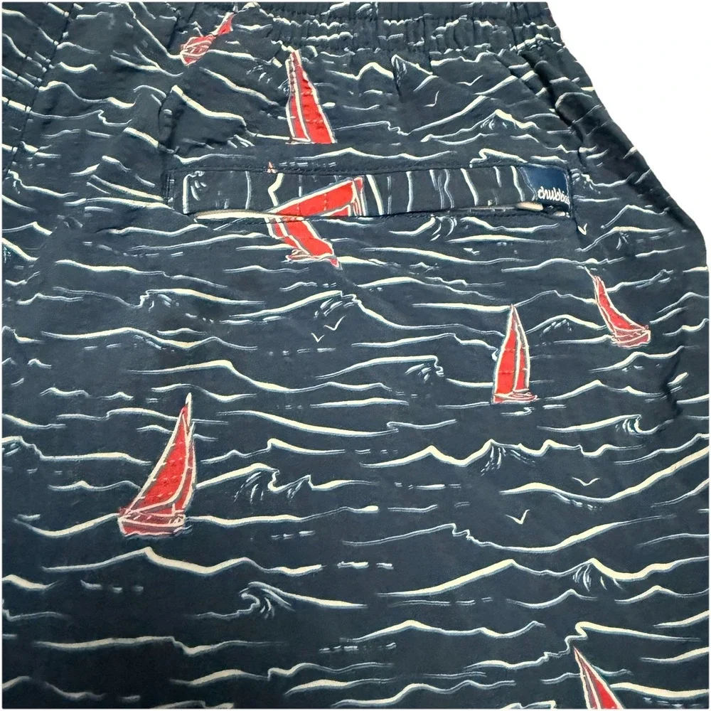 Chubbies Shorts Mens Small Blue Sailboat Race Days 7
